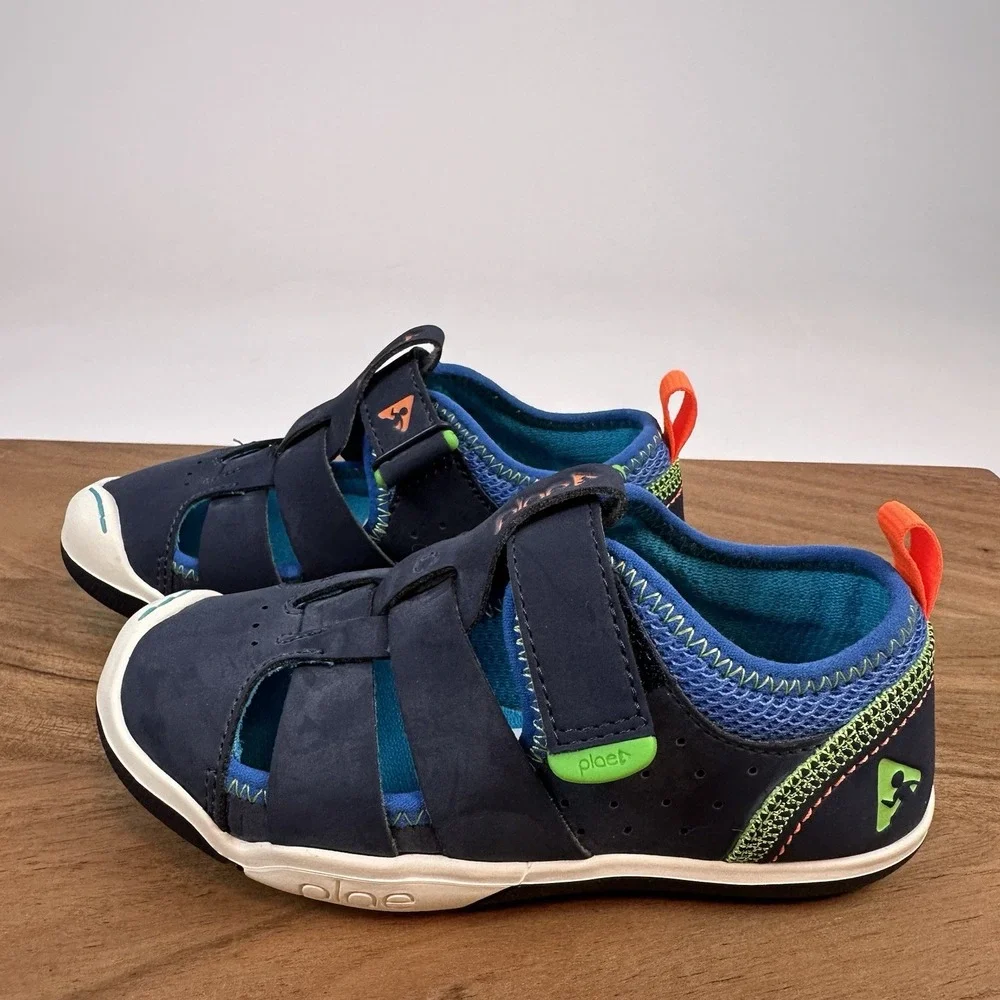 New NIB Little Kids Plae Sam 2.0 Navy‎ Athletic Casual Sandals Shoes Size 11 C